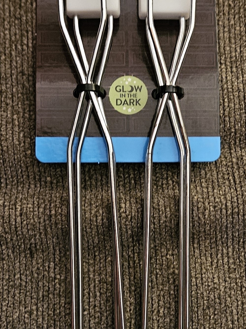 Hershey's S'mores Roasting Forks Glow In The Dark Handles Foldable Pair Two NEW!